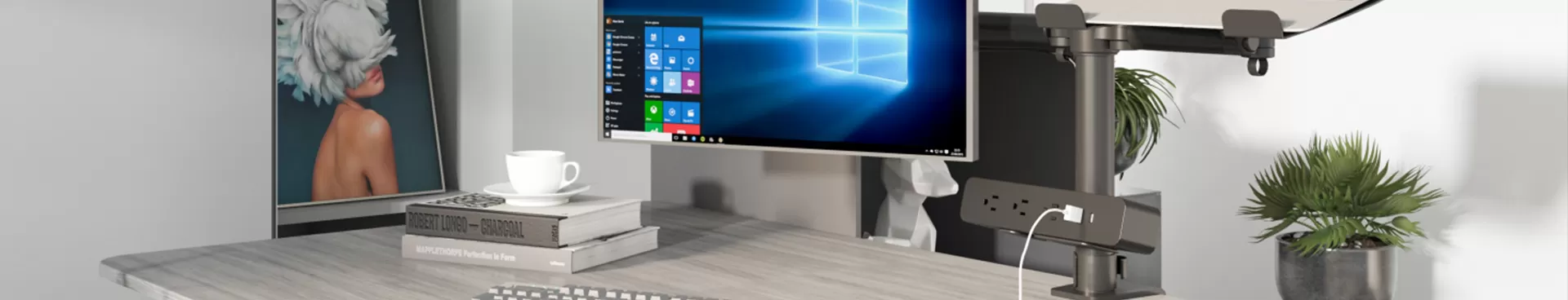 Dual Screen Monitor Arm